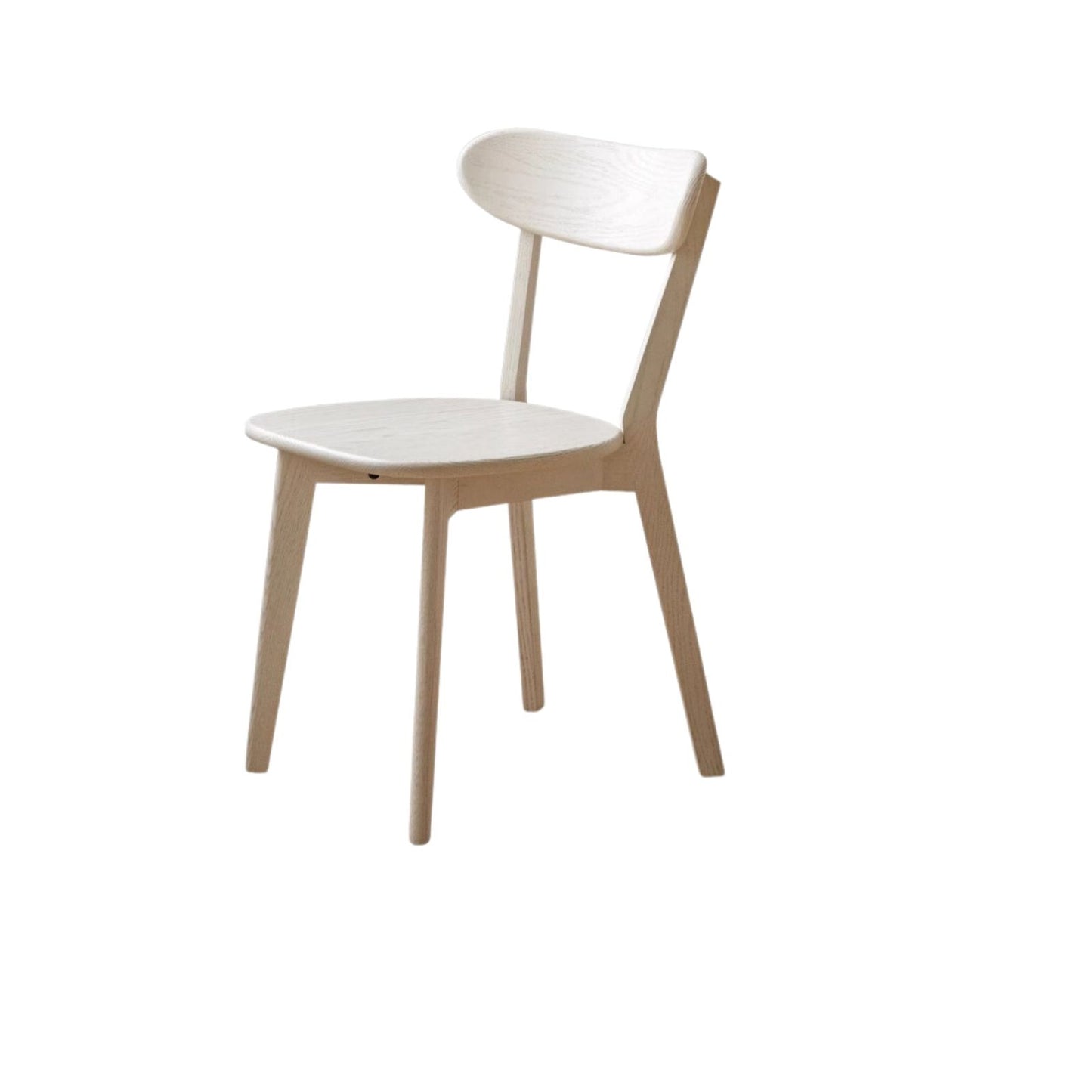 100% Solid Oak Wood Dining Chairs Backrest Chairs (Black)