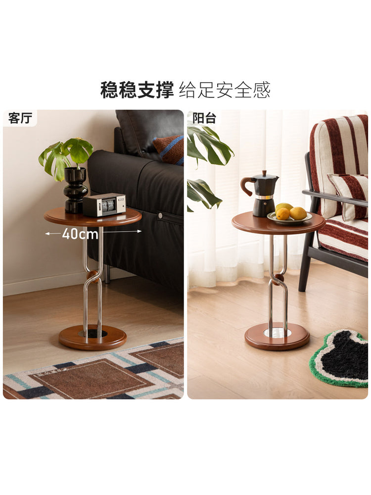 实木边几客厅包豪斯圆几阳台创意小圆桌小户型角几