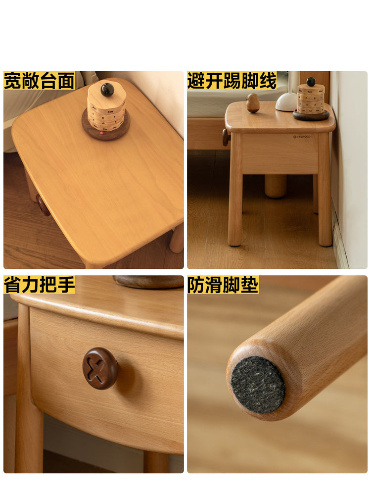 实木儿童床头柜男孩女孩小型床边储物柜子卧室收纳柜