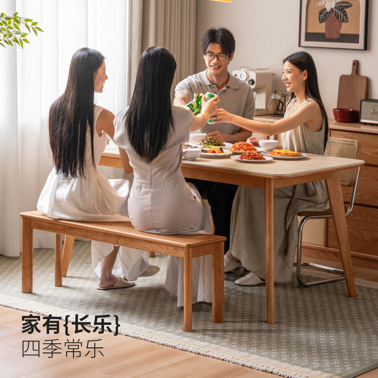 实木长条凳餐厅樱桃木餐凳卧室床尾凳现代简约休闲凳