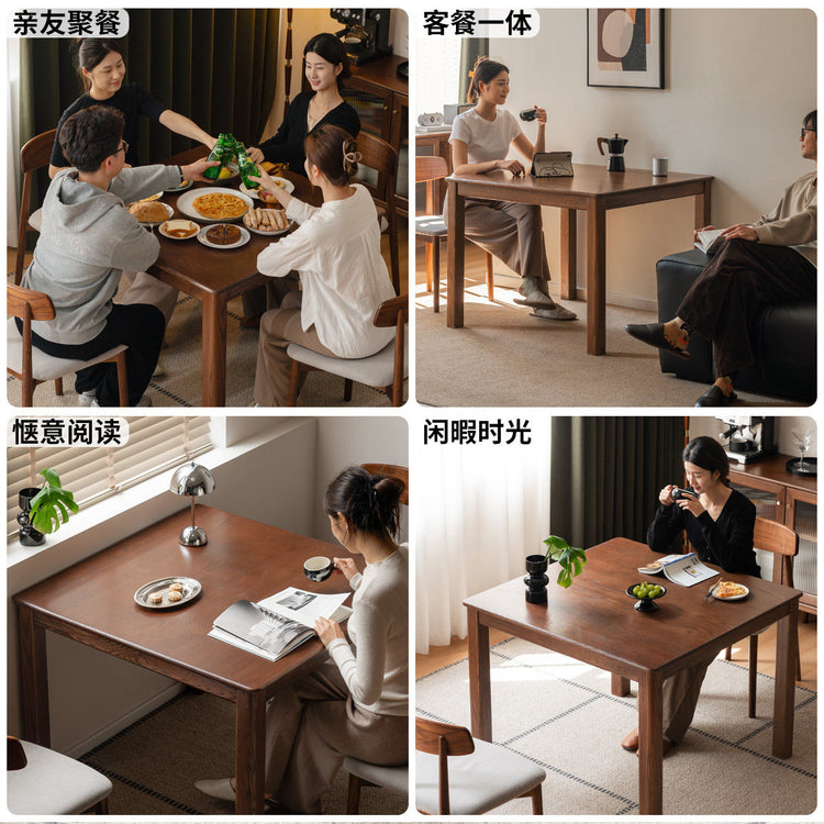 实木餐桌小户型饭桌餐厅方桌麻将桌北欧餐桌椅定制