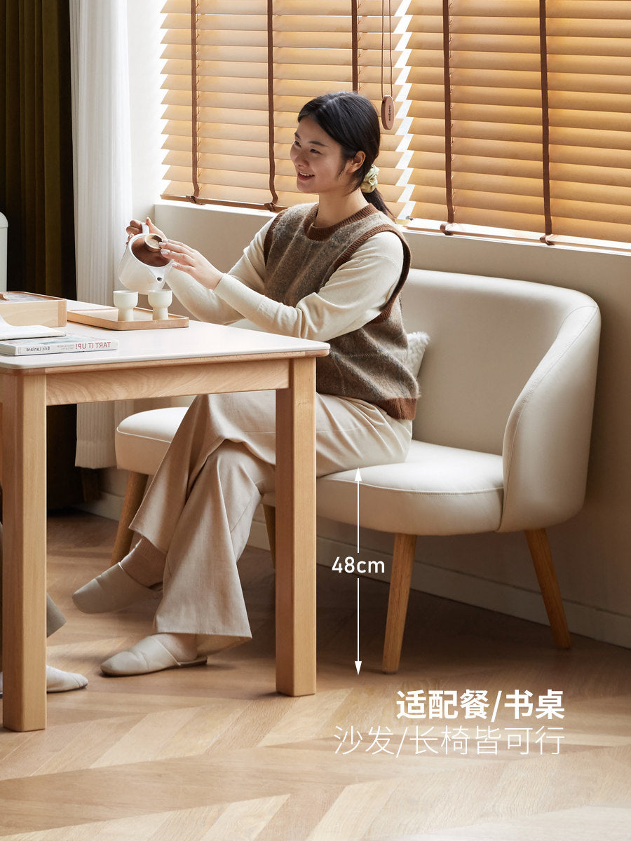 卡座小户型布艺双人小沙发阳台休闲长餐椅沙发椅