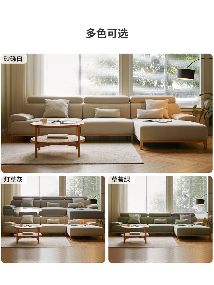 布艺沙发现代简约高靠背转角布沙发大户型客厅家具
