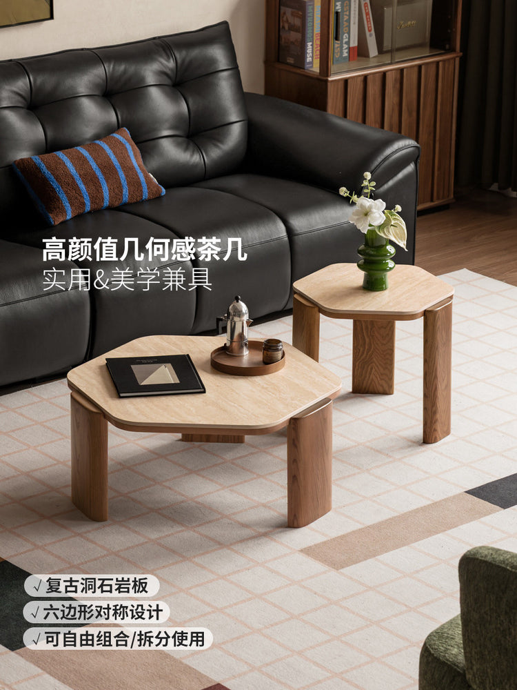 浅胡桃色实木沙发客厅现代简约白蜡木家具组合套装