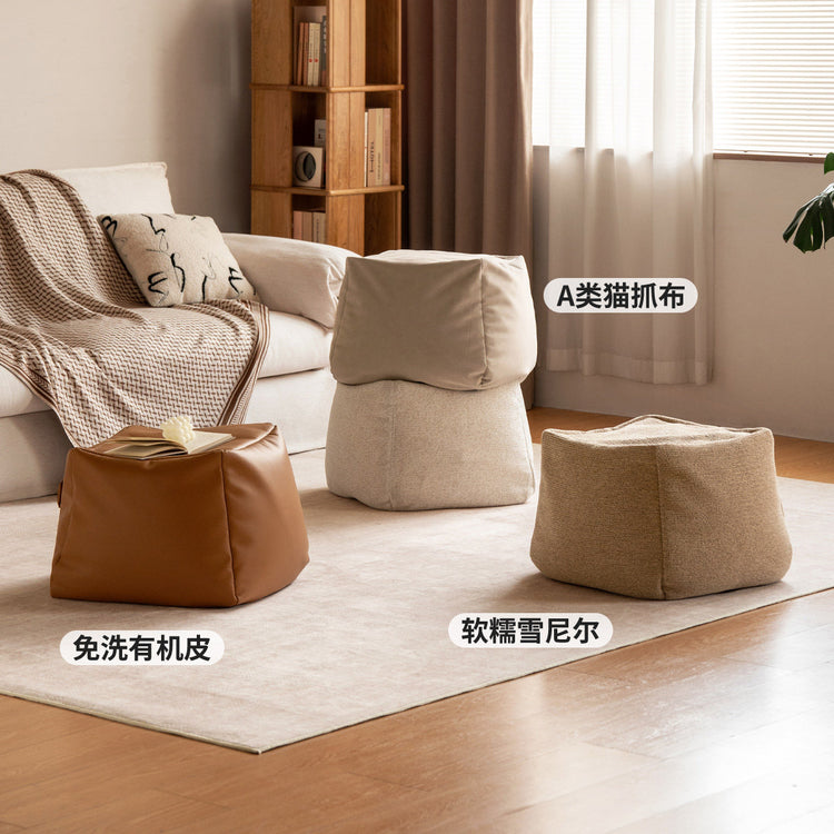 布艺坐墩客厅全拆洗雪尼尔沙发椅现代简约可移动休闲椅