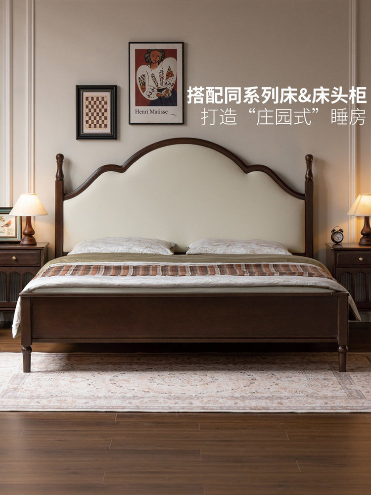 实木梳妆台斗柜一体美式复古化妆桌卧室简约伸缩化妆台