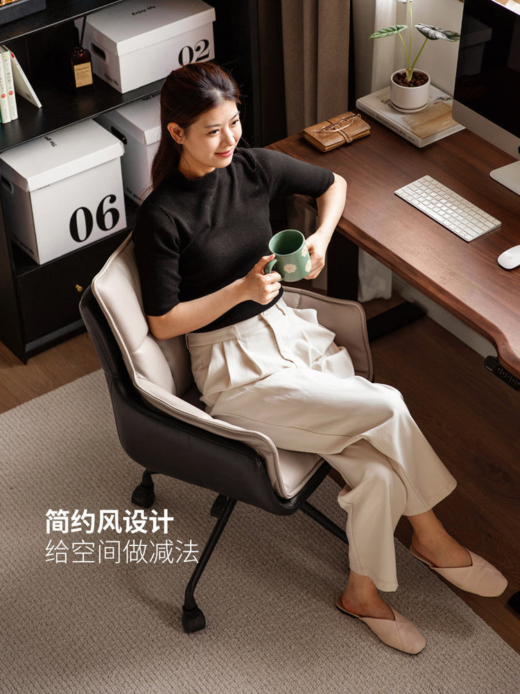 电脑椅书房现代简约升降椅办公椅软包化妆椅旋转椅子