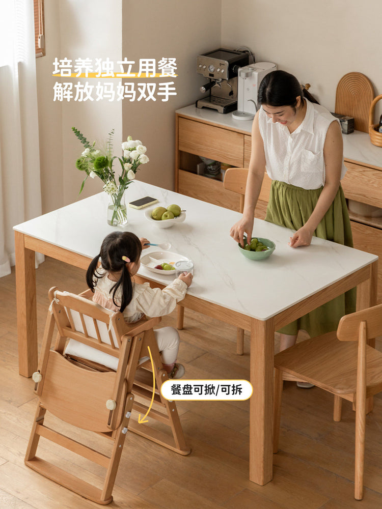 实木儿童餐椅宝宝升降餐桌椅子便携式可折叠婴儿吃饭座椅