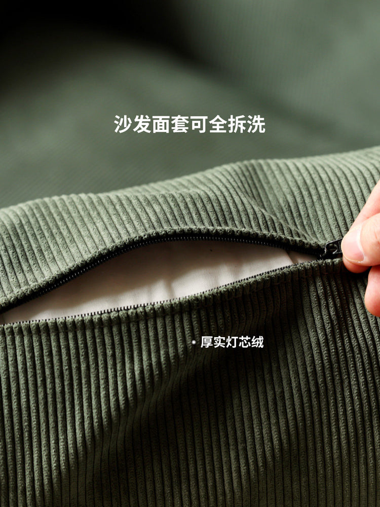 布艺沙发简约公寓小户型三人位四人位灯芯绒直排沙发