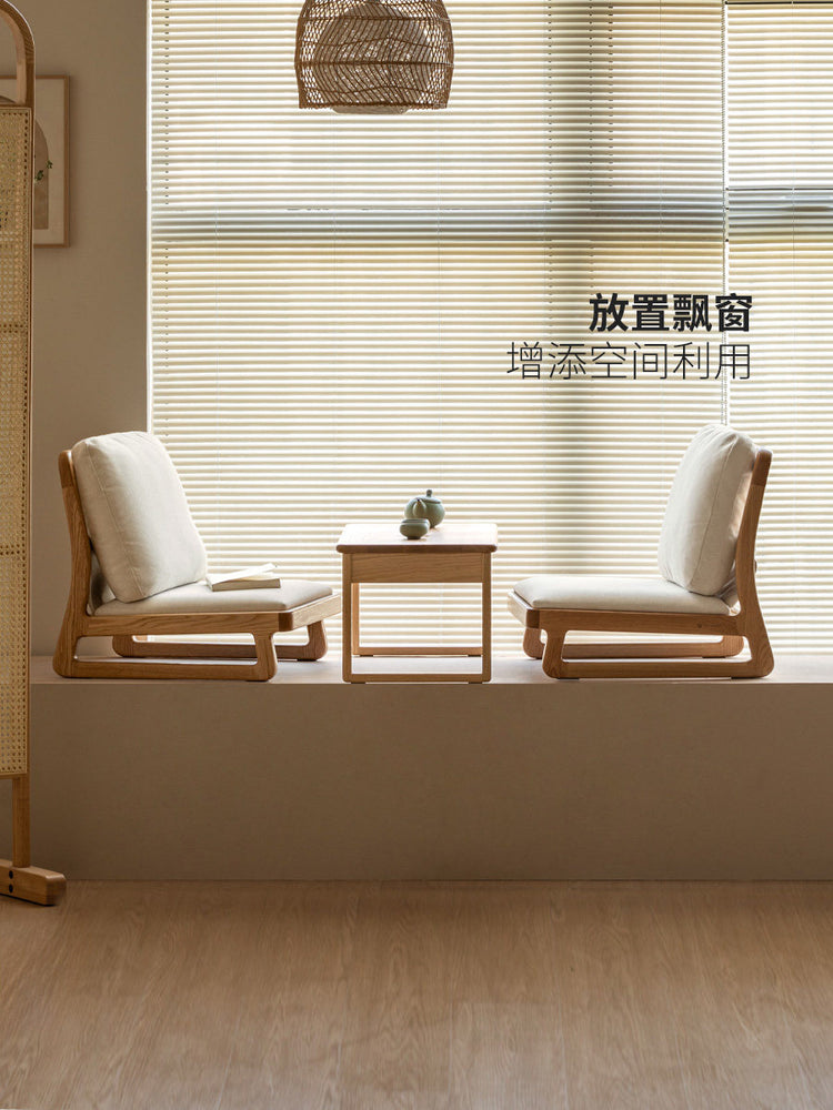 实木榻榻米茶椅客厅现代简约休闲椅飘窗小户型矮靠背椅