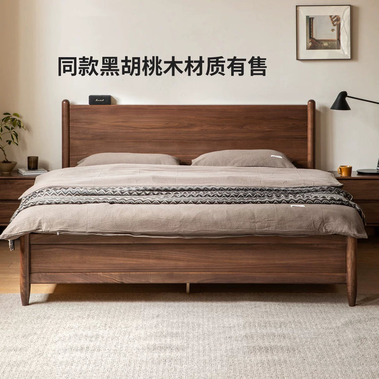 实木床现代简约1.2米1.8樱桃木储物箱体床北欧主卧双人床