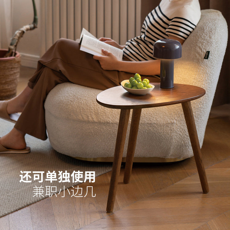 实木小茶几现代简约圆桌客厅角几北欧边桌小户型沙发边几
