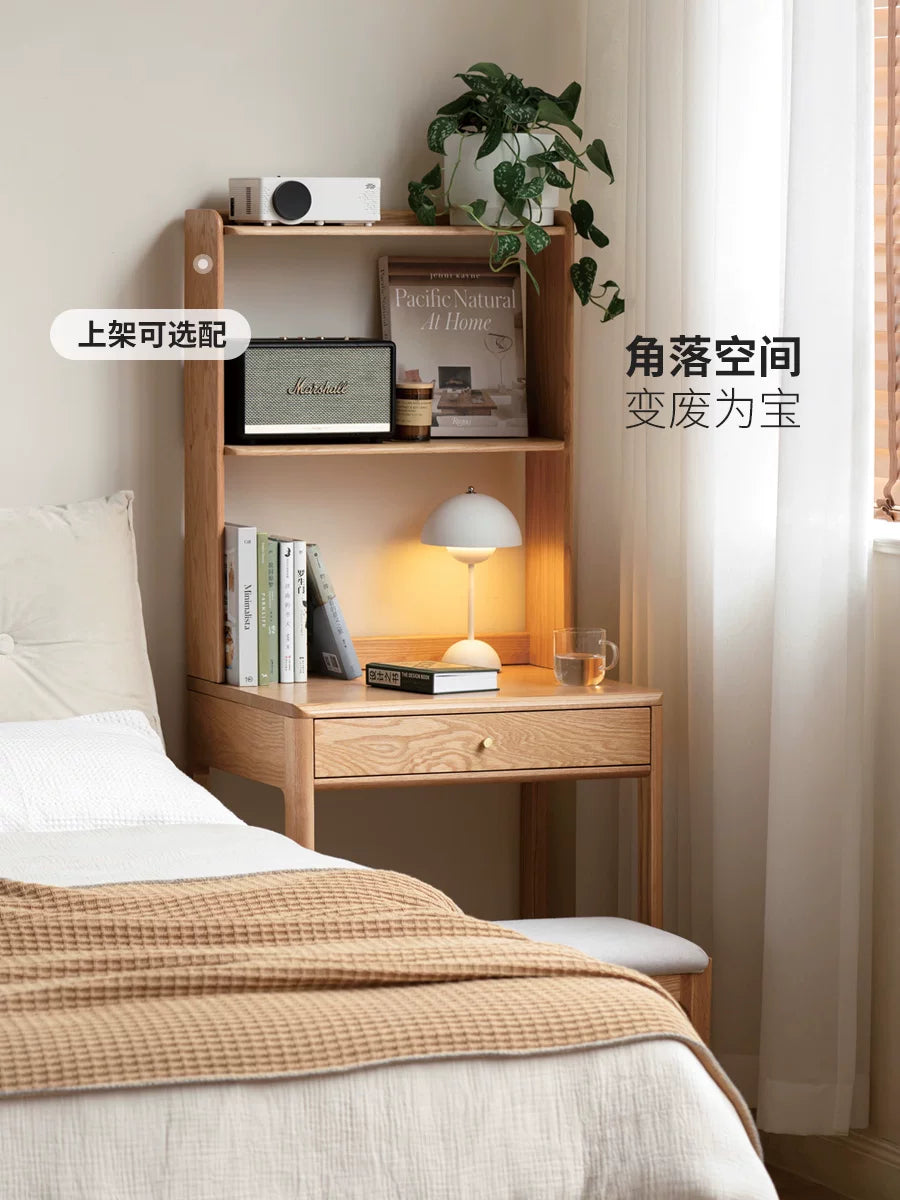 实木小书桌北欧原木家具小户型梳妆台橡木迷你写字桌