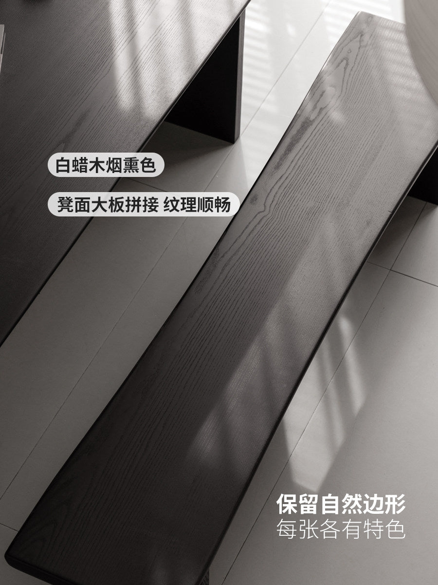 实木长条凳餐厅自然边原木整板胡桃木大板凳茶台凳子