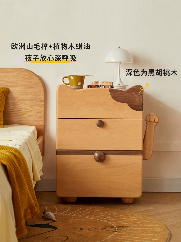 儿童斗柜实木卧室柜子储物柜床头柜抽屉式玩具收纳柜