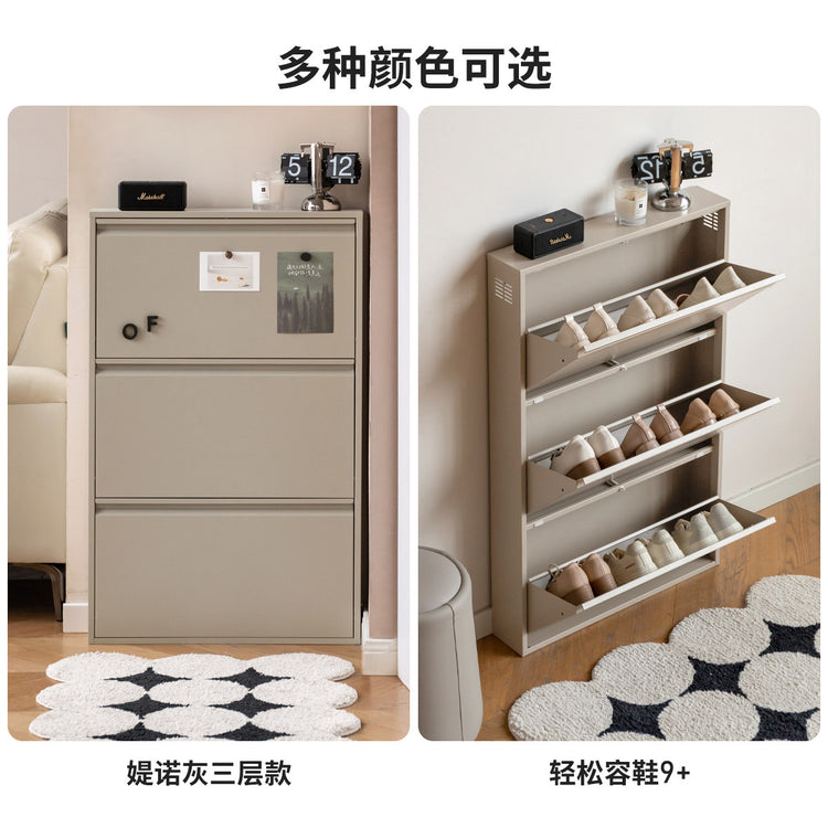 金属超薄鞋柜客厅现代简约门口玄关柜落地翻斗柜防尘鞋架