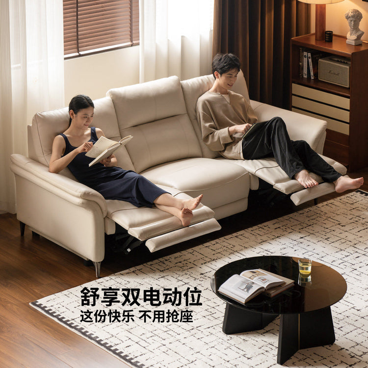 零靠墙真皮沙发客厅现代简约功能电动可伸缩沙发
