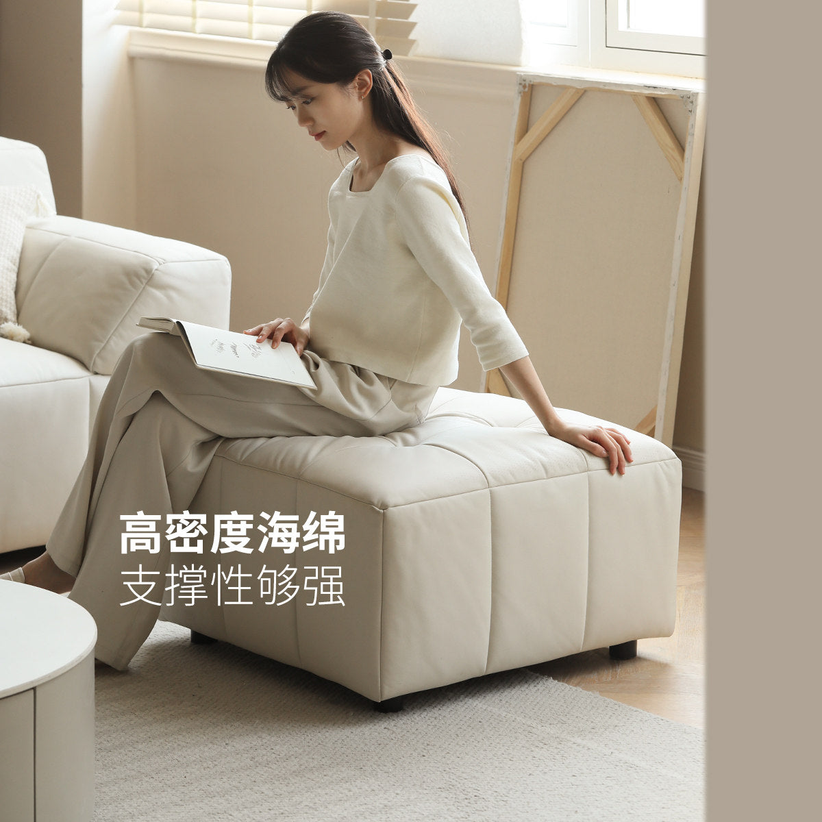 软体脚凳现代简约沙发脚踏客厅布艺坐墩小户型小矮凳