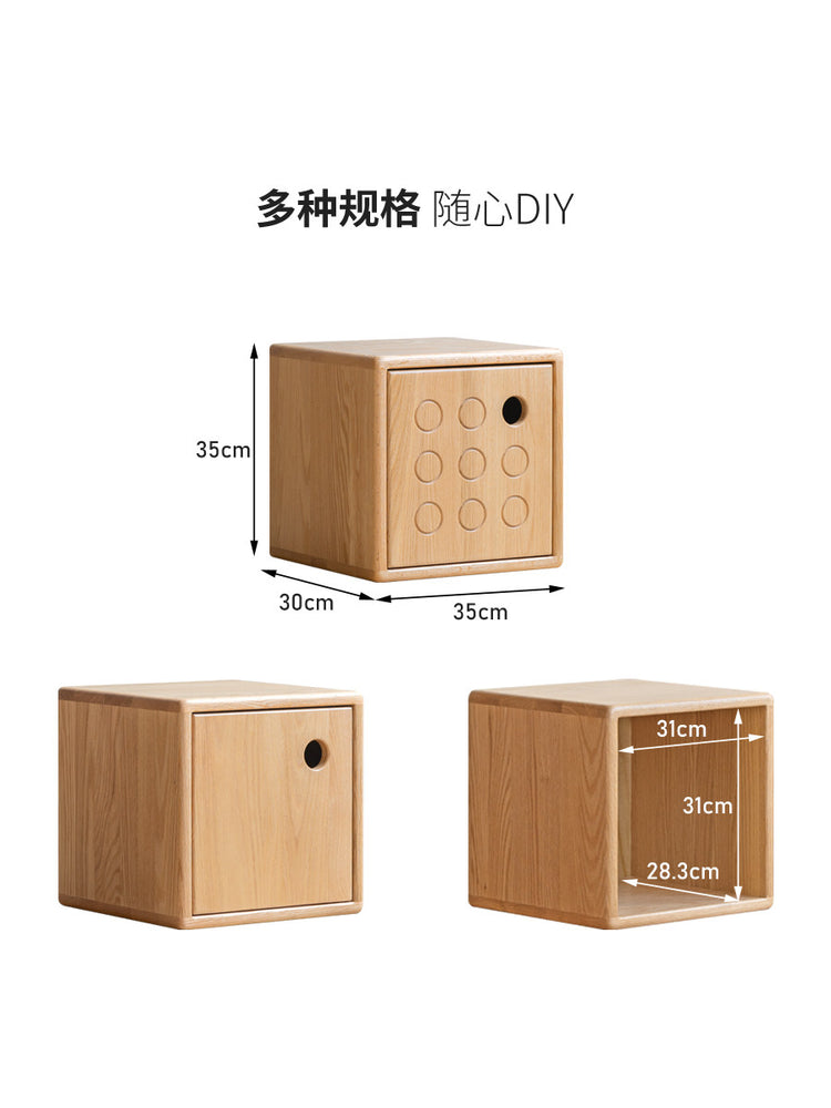 实木书柜自由组合书架书房置物架橡木简约落地储物柜