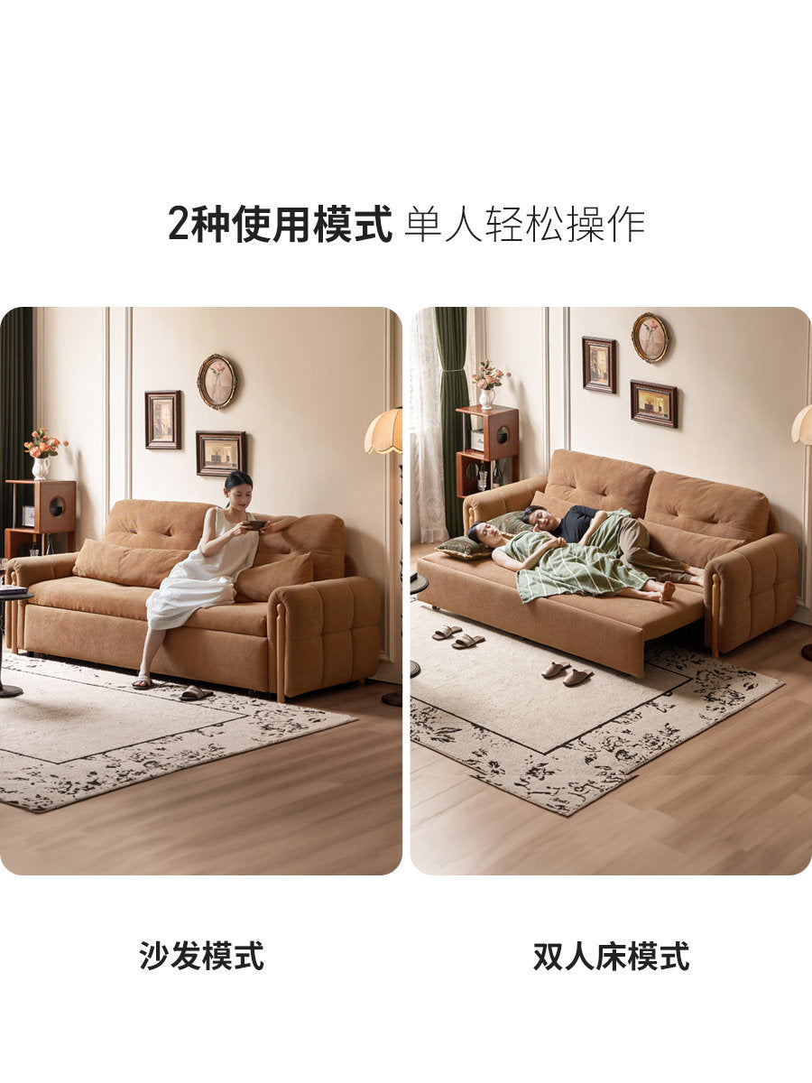 布艺沙发床客厅多功能坐卧两用沙发书房小户型双人伸缩床