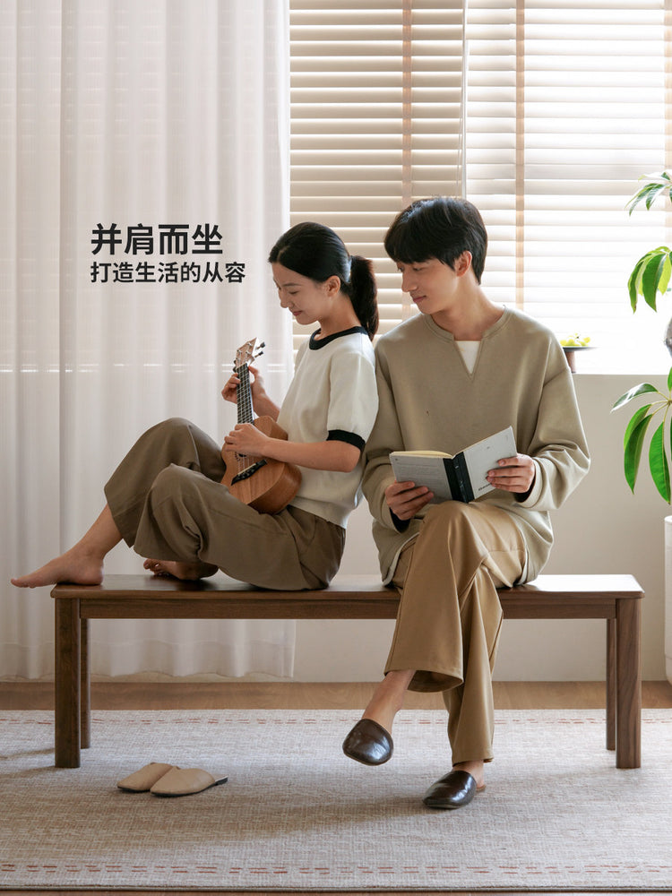 实木长条凳北欧橡木长凳餐厅凳子现代简约卧室床尾凳