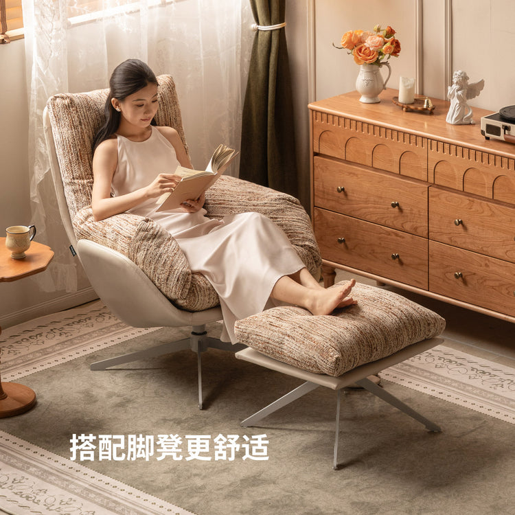 沙发椅客厅全拆洗布艺单人椅现代简约旋转懒人沙发