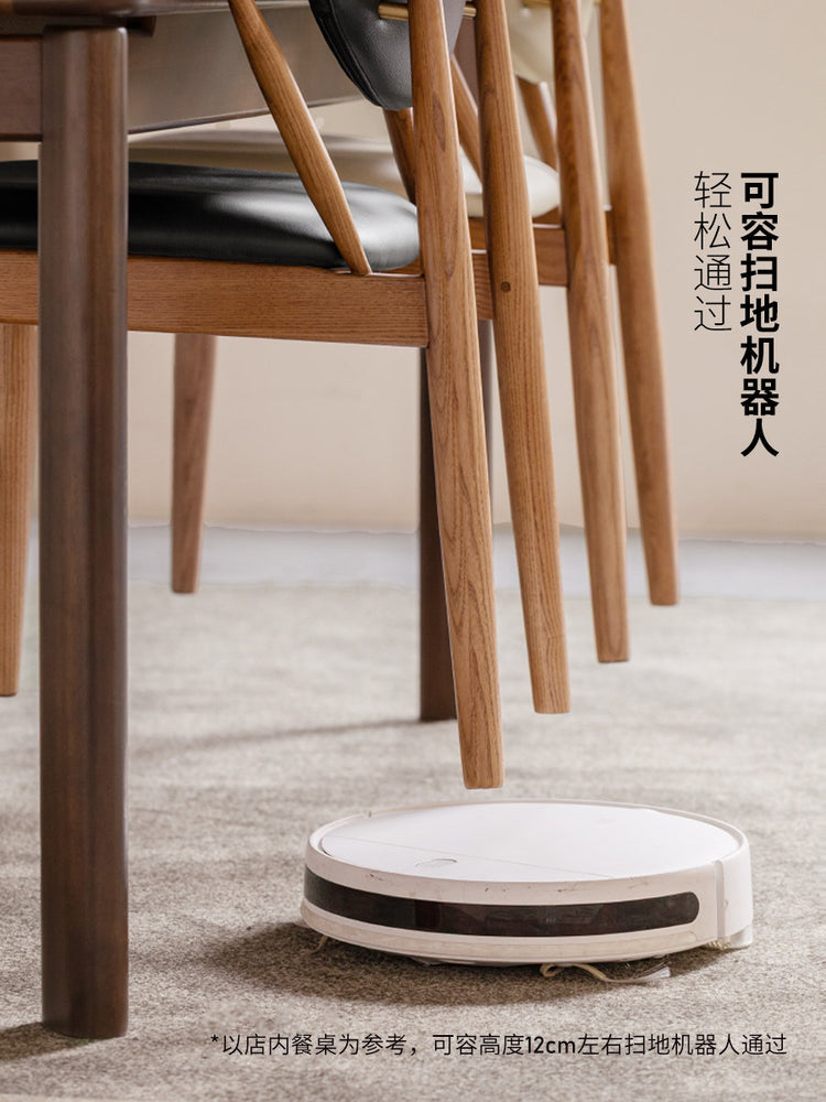 浅胡桃色实木餐椅餐厅现代简约扶手椅软包餐桌椅椅子