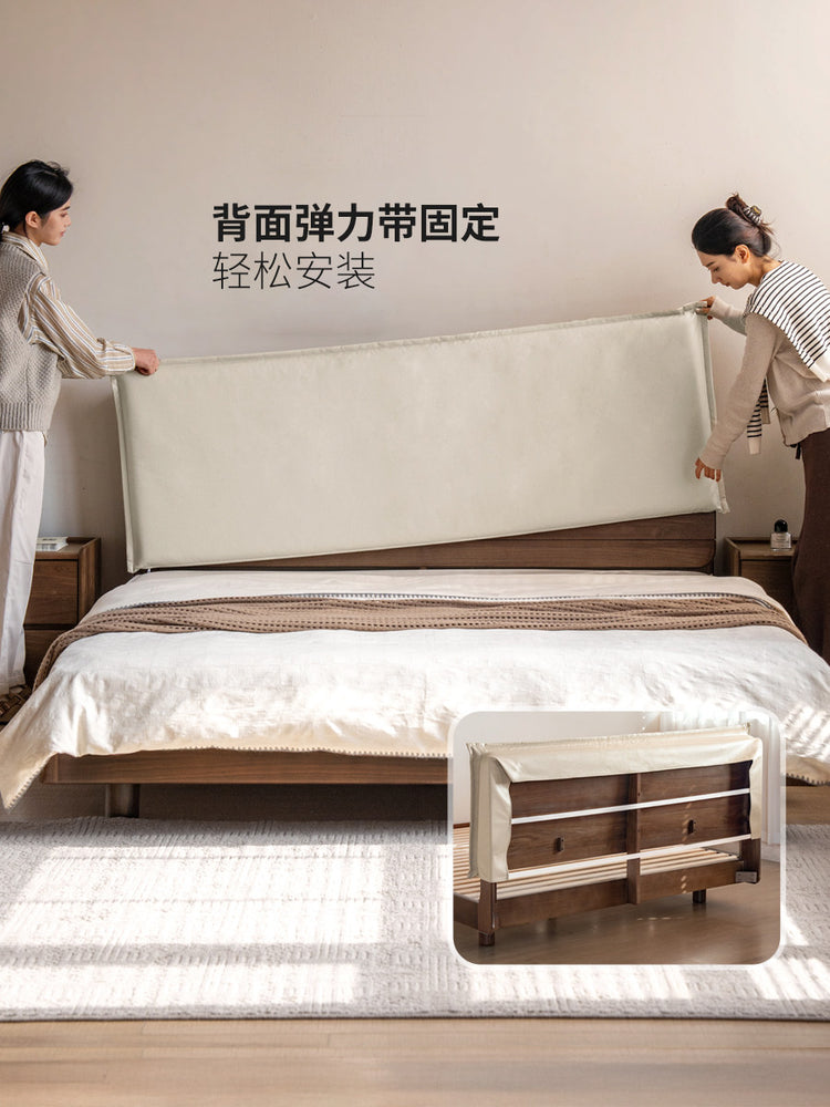 床头软包靠背防水PVC皮免洗大靠垫加厚舒适靠枕可拆软靠