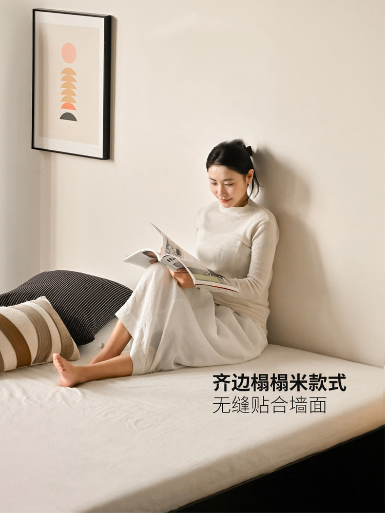 实木床现代简约榻榻米黑色储物床卧室大容量箱体床
