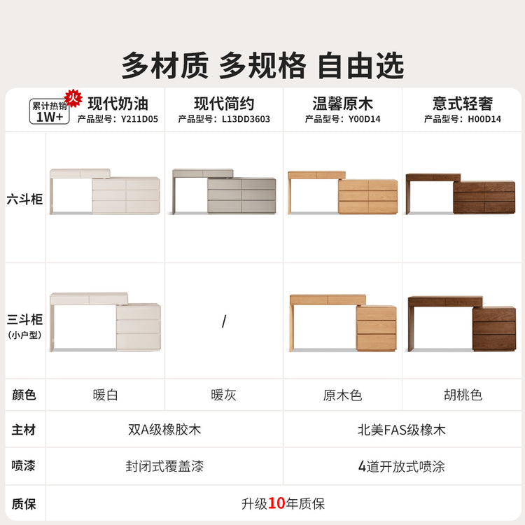 实木化妆桌卧室简约伸缩梳妆台奶油风抽屉斗柜白色梳妆桌