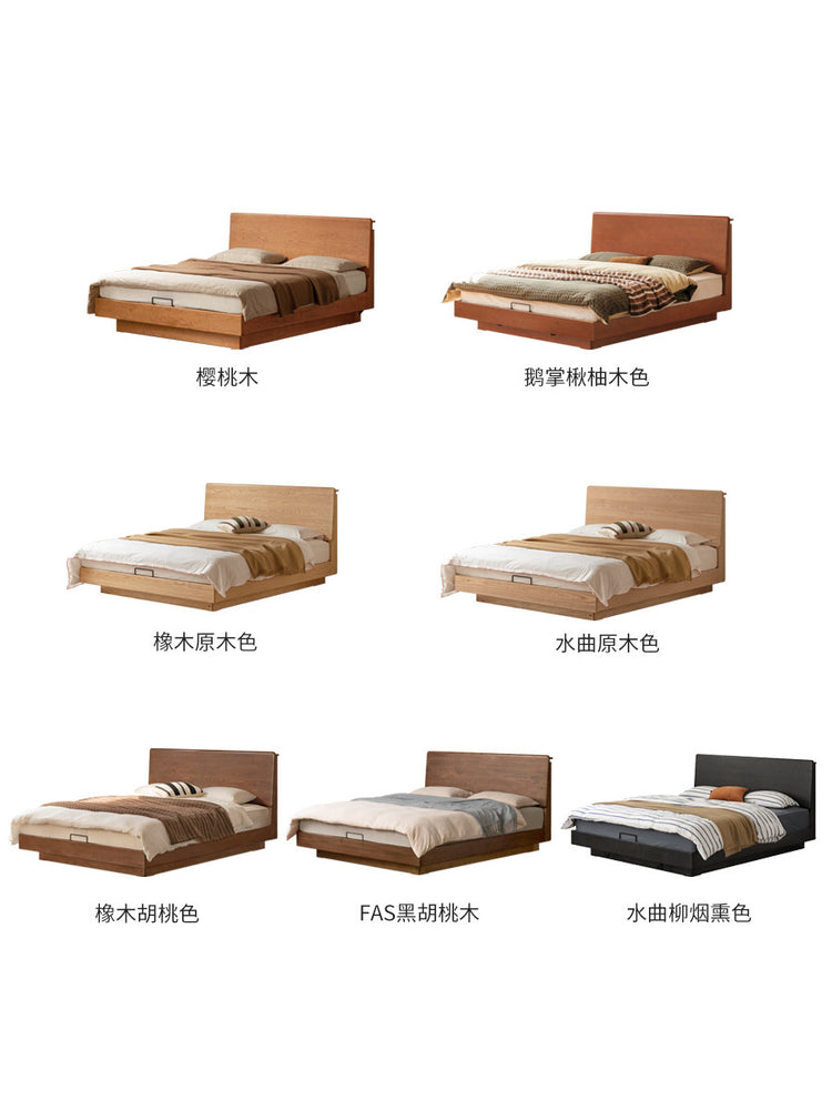 实木床卧室轻奢电动双人床多功能储物床夜光箱体床