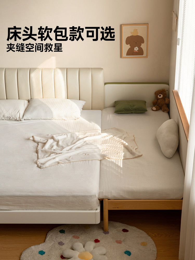 儿童软包拼接床卧室床边加宽床大人可睡带护栏升降宝宝床