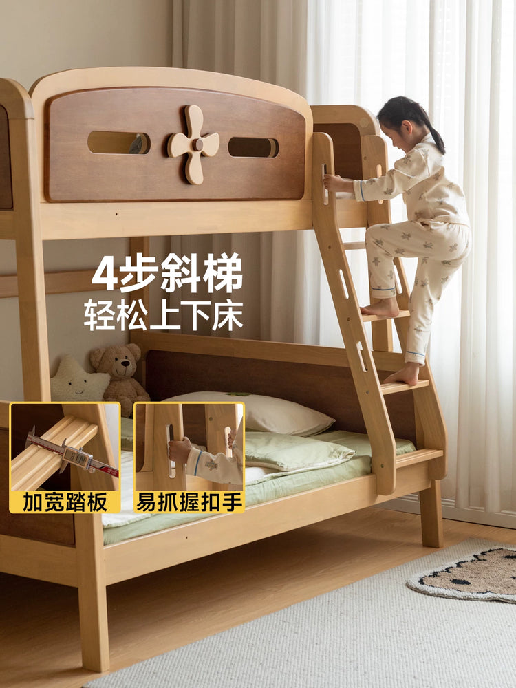 实木儿童高低床上下铺双层床小户型成人互不干扰子母床
