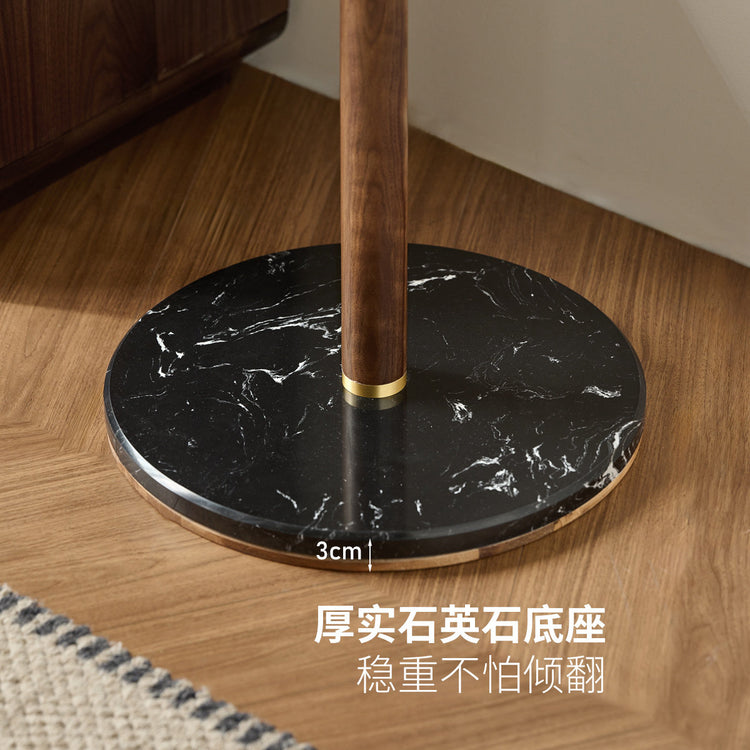 实木衣帽架挂衣架落地卧室衣架黑胡桃木客厅挂包架