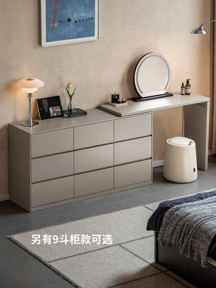 多功能斗柜一体梳妆台现代轻奢化妆桌卧室L型转角化妆台