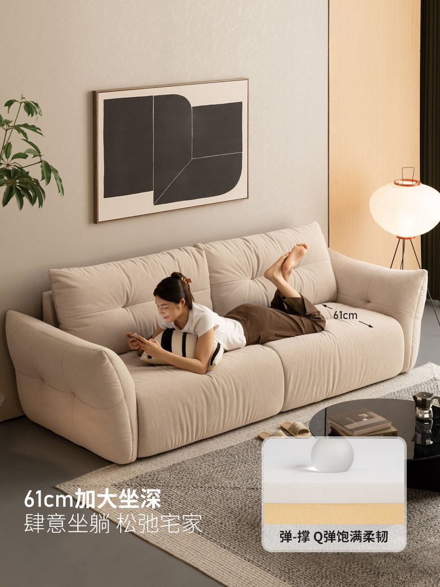 布艺沙发客厅现代简约猫抓布落地全拆洗花瓣百合沙发
