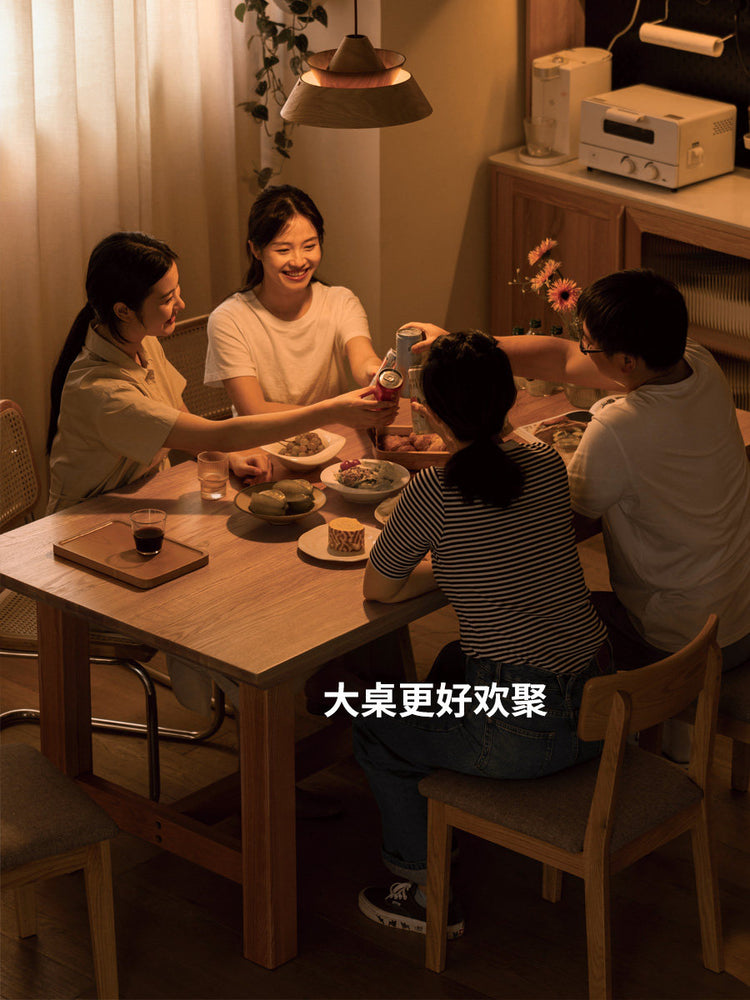 实木餐桌大尺寸简约橡木桌椅原木饭桌吃饭桌子