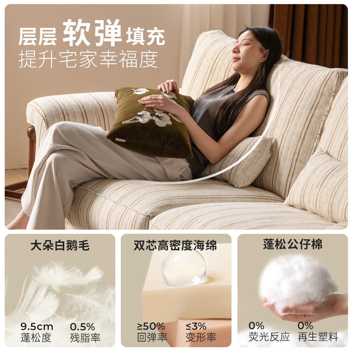 布艺沙发客厅中古复古直排模块化可拆洗花布沙发