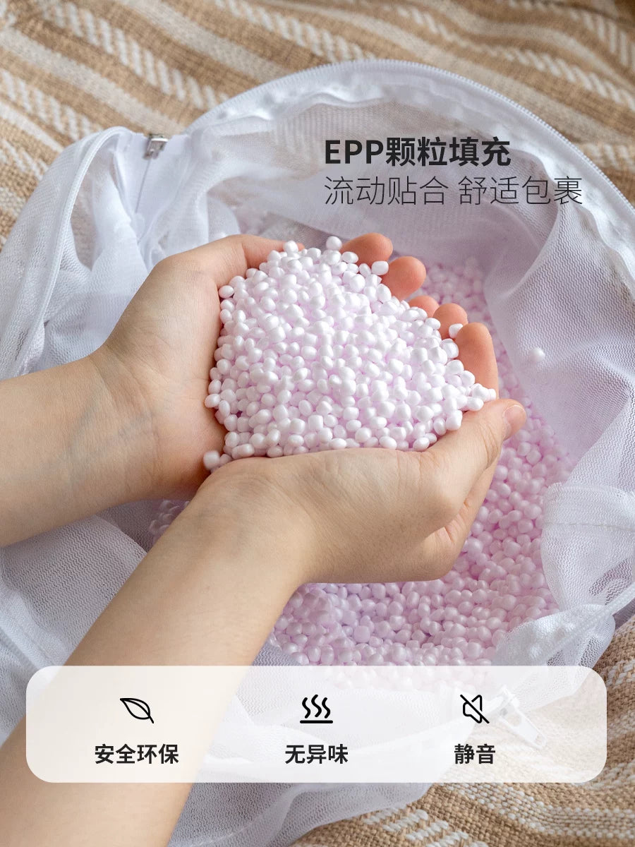 源氏木语布艺豆袋沙发可躺可睡单人椅小户型卧室阳台榻榻米沙发