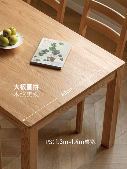 源氏木语实木餐桌北欧办公桌现代简约小户型家用餐桌椅橡木家具