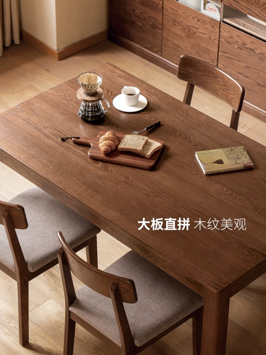 源氏木语实木餐桌家用小户型橡木饭桌北欧餐桌椅组合餐厅家具桌子