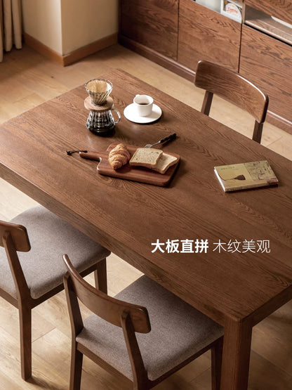 源氏木语实木餐桌家用小户型橡木饭桌北欧餐桌椅组合餐厅家具桌子