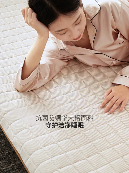 源氏木语抗菌防螨天然黄麻0胶水床垫家用护脊薄垫榻榻米海绵硬垫