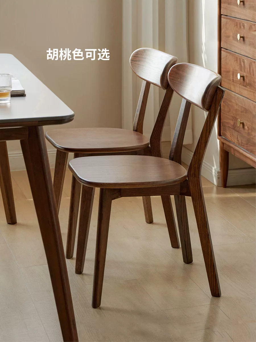 源氏木语实木餐椅北欧橡木靠背椅家用休闲椅现代简约餐厅吃饭椅子