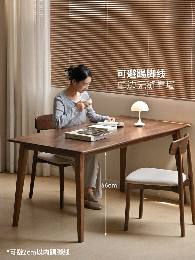 实木餐桌黑胡桃木饭桌长桌简约桌椅组合定制大板茶桌