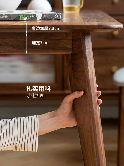 实木餐桌椅现代简约北美黑胡桃木饭桌北欧餐厅桌子