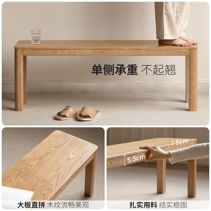 实木长条凳北欧白蜡木床尾凳现代简约凳子餐厅长板凳