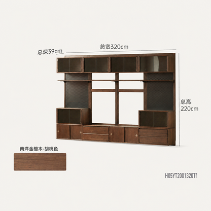 实木书架一体靠墙洞洞板展示架书房挂壁置物架落地组合柜