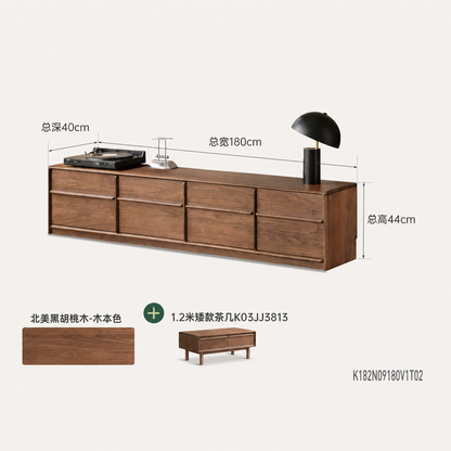 实木茶几客厅现代简约黑胡桃木茶桌小户型方形茶台