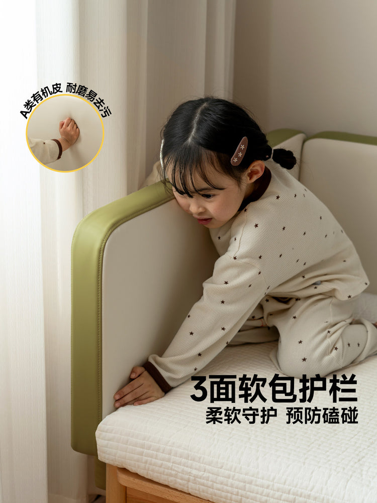 儿童软包拼接床卧室床边加宽床大人可睡带护栏升降宝宝床